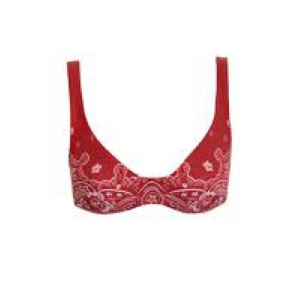 NWT Zimmermann Separates Sculpt Bikini Top Red Bandana Sz AU 1, US 4-6